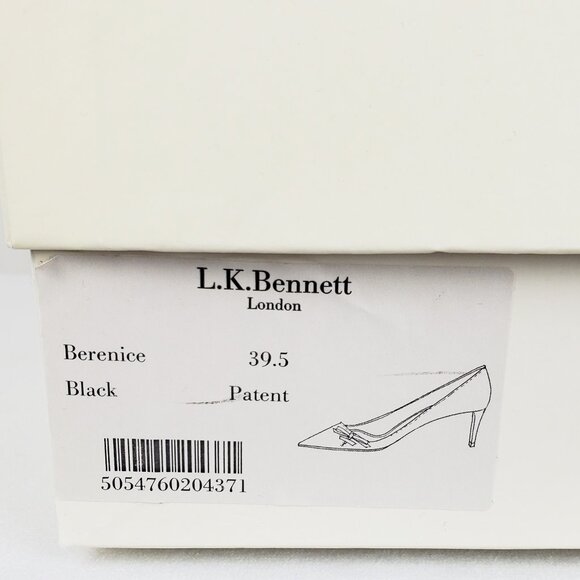 LK Bennett Berenice Patent Kitten Heel Pump - Picture 8 of 11